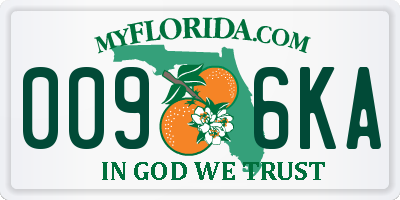 FL license plate 0096KA