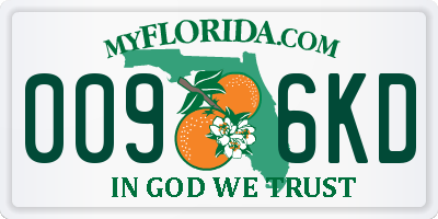 FL license plate 0096KD