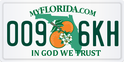 FL license plate 0096KH