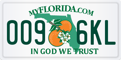 FL license plate 0096KL