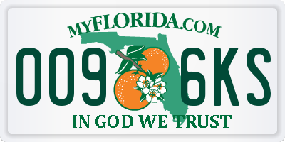 FL license plate 0096KS