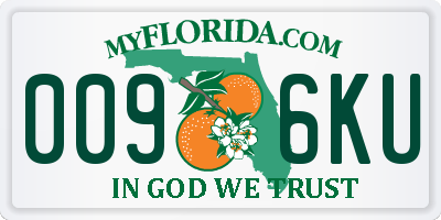 FL license plate 0096KU