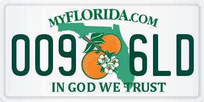 FL license plate 0096LD