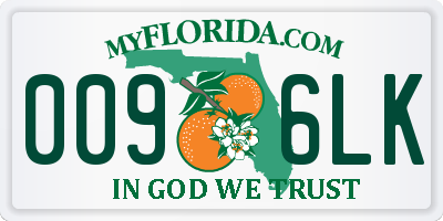 FL license plate 0096LK