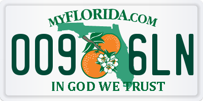 FL license plate 0096LN