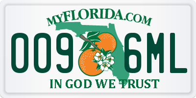 FL license plate 0096ML