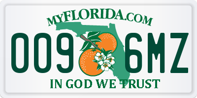 FL license plate 0096MZ