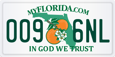 FL license plate 0096NL