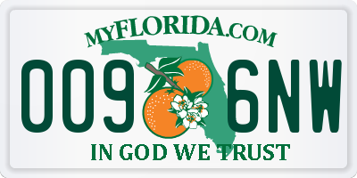FL license plate 0096NW