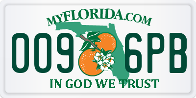 FL license plate 0096PB