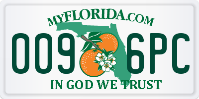 FL license plate 0096PC