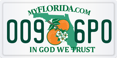 FL license plate 0096PO