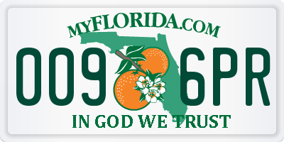 FL license plate 0096PR