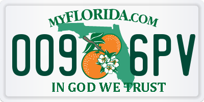 FL license plate 0096PV