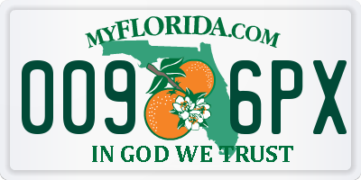 FL license plate 0096PX