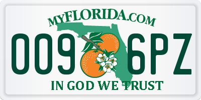 FL license plate 0096PZ