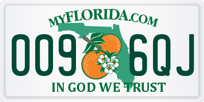 FL license plate 0096QJ
