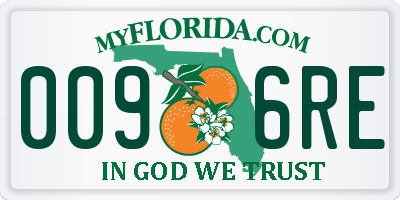 FL license plate 0096RE