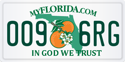 FL license plate 0096RG