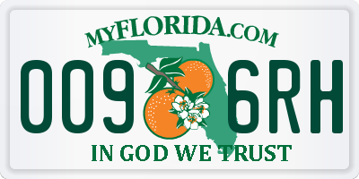 FL license plate 0096RH