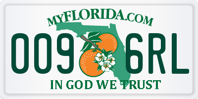 FL license plate 0096RL