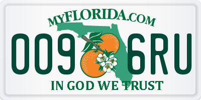 FL license plate 0096RU
