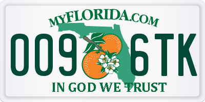 FL license plate 0096TK