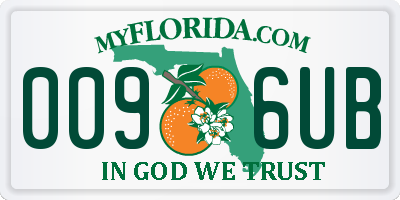 FL license plate 0096UB