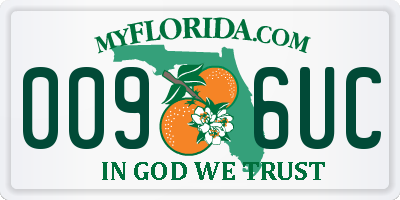 FL license plate 0096UC