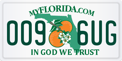 FL license plate 0096UG