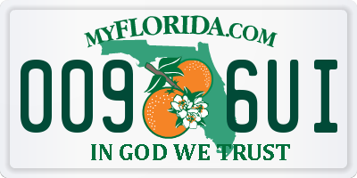 FL license plate 0096UI