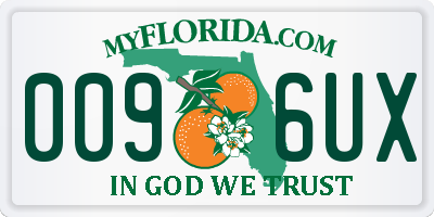 FL license plate 0096UX