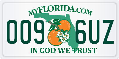 FL license plate 0096UZ