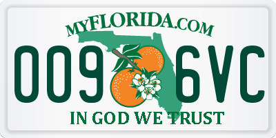 FL license plate 0096VC