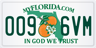 FL license plate 0096VM