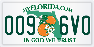 FL license plate 0096VO