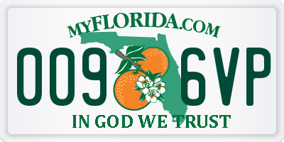 FL license plate 0096VP