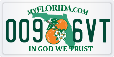 FL license plate 0096VT