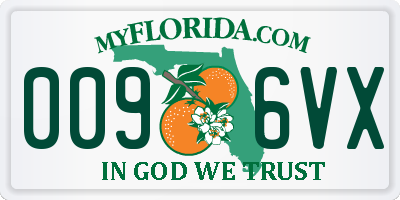 FL license plate 0096VX