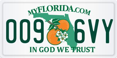 FL license plate 0096VY