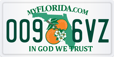FL license plate 0096VZ
