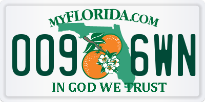 FL license plate 0096WN