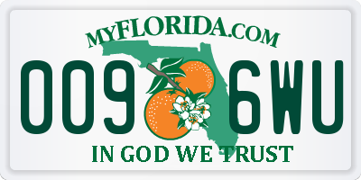 FL license plate 0096WU