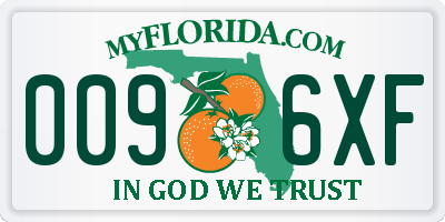 FL license plate 0096XF