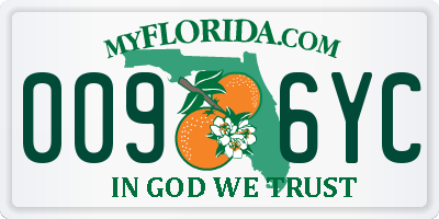 FL license plate 0096YC