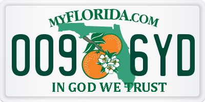 FL license plate 0096YD