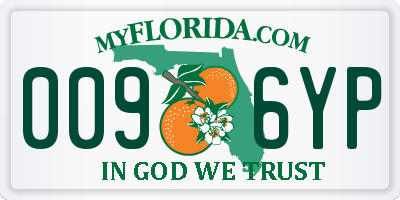FL license plate 0096YP