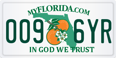 FL license plate 0096YR