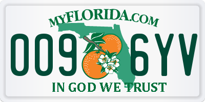 FL license plate 0096YV