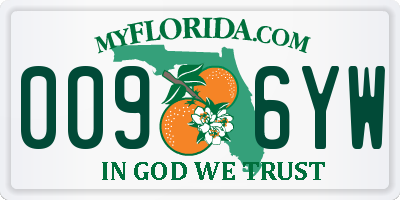FL license plate 0096YW